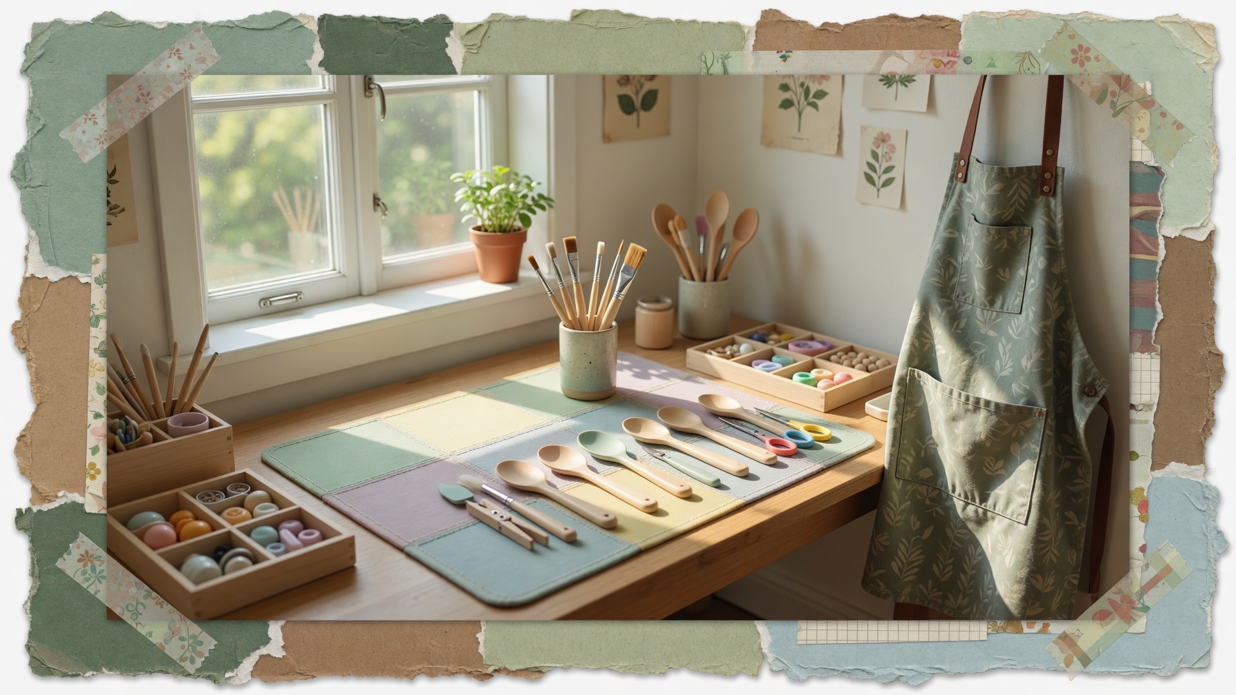 Safe organized studio table